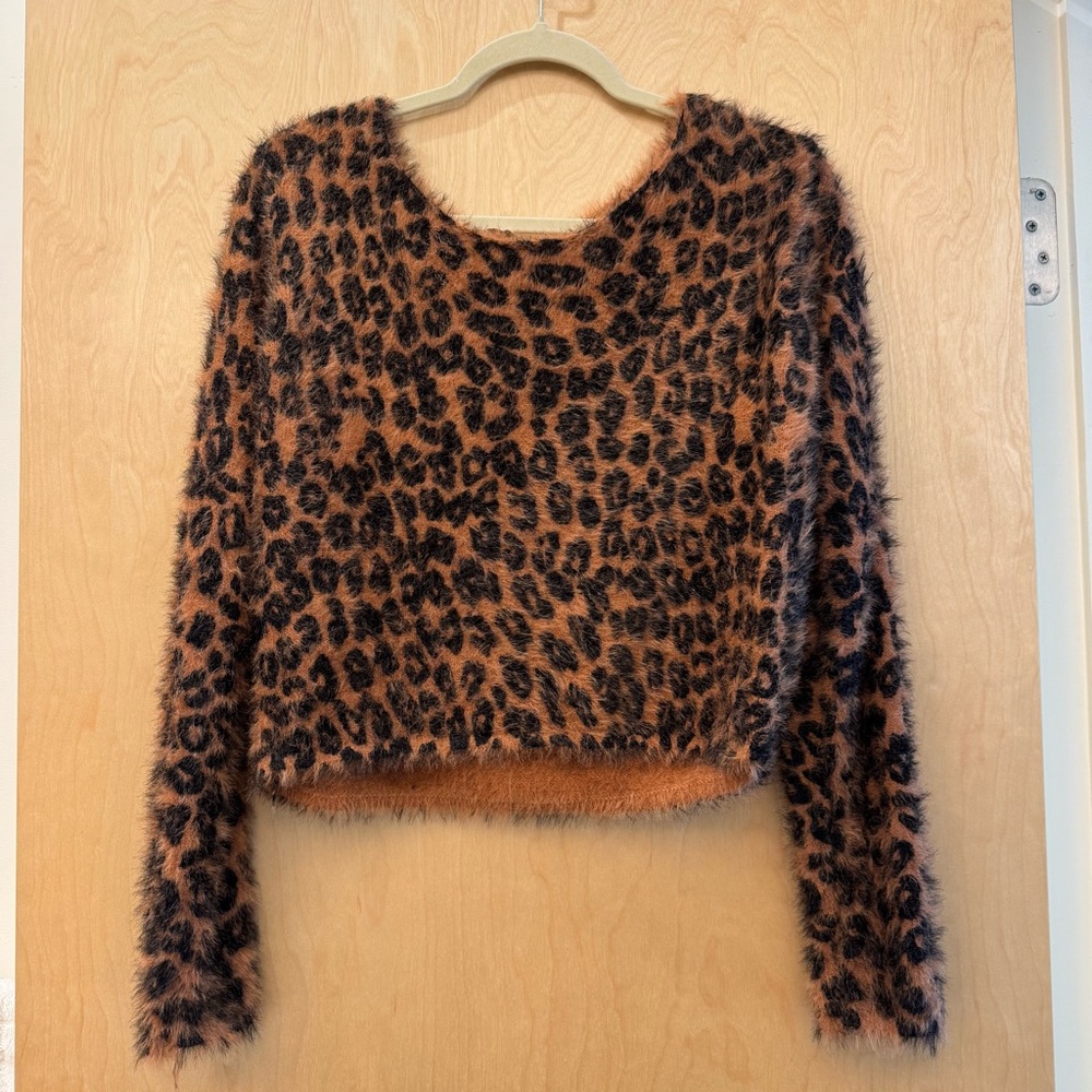 Anthropologie Pilcro Cheetah Sweater